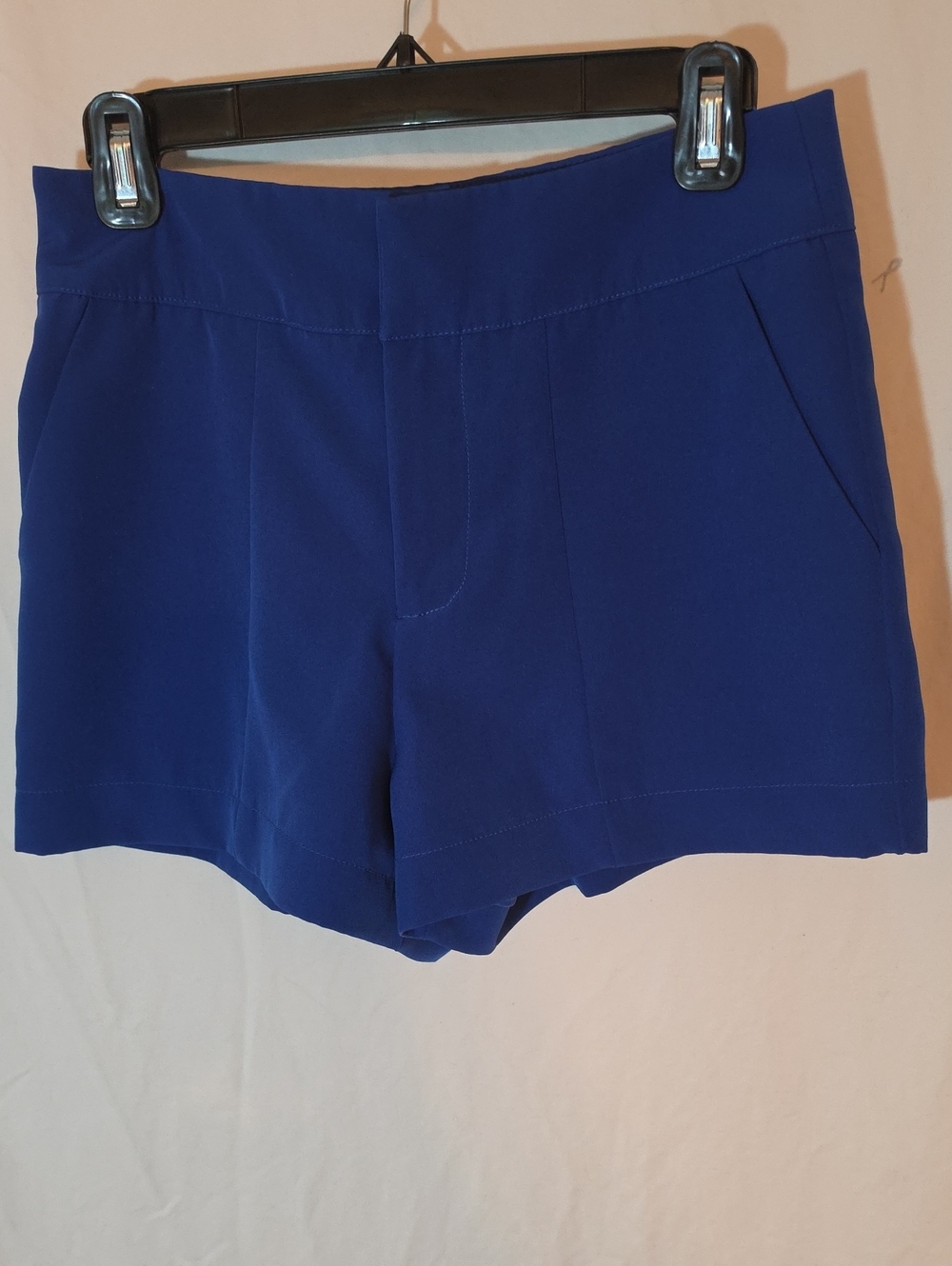 High-Waist Stretch Shorts in Royal Blue
